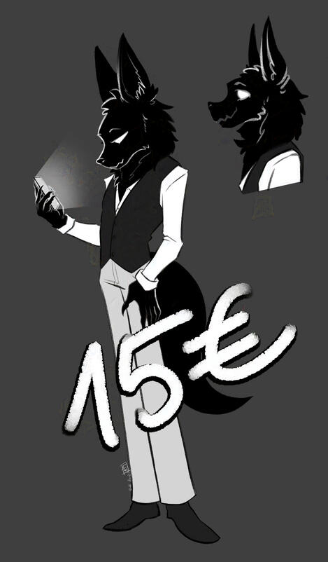 ↑ Full body + Side profile